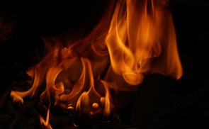 Feuer und Flamme. 