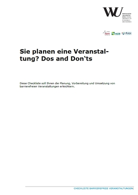 „Sie planen eine Veranstaltung? Do's and Don'ts“