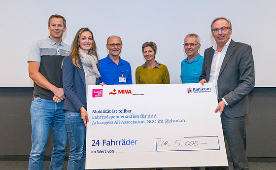 Klinikum Wels radelte zugunsten der MIVA
