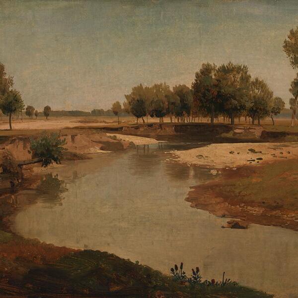 Flusslandschaft Mitteldeutschland / J. W. Schirmer, 1850