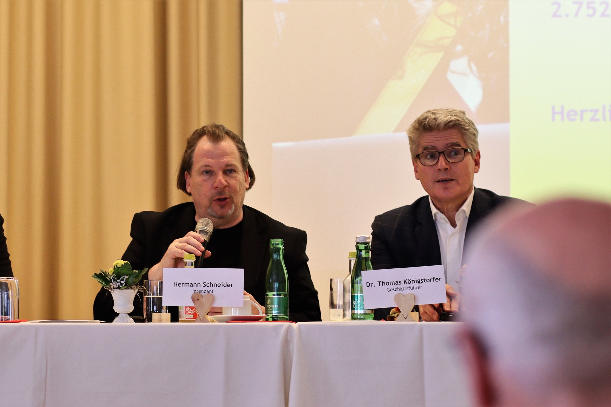 Intendant Hermann Schneider, Landestheater-Geschäftsführer Thomas Königstorfer