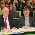 Denkanstoßgeber Prof. Ladenthin (Bonn) und Prof. Schelkshorn (Wien) beim Linzer Forum Religionspädagogik / © Gerhard Weißhäupl Denkanstoßgeber Prof. Ladenthin (Bonn) und Prof. Schelkshorn (Wien) beim Linzer Forum Religionspädagogik